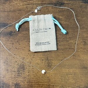 Silver Necklace with Shell 🐚 Accent